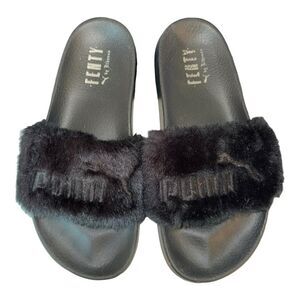 Fenty faux fur slides